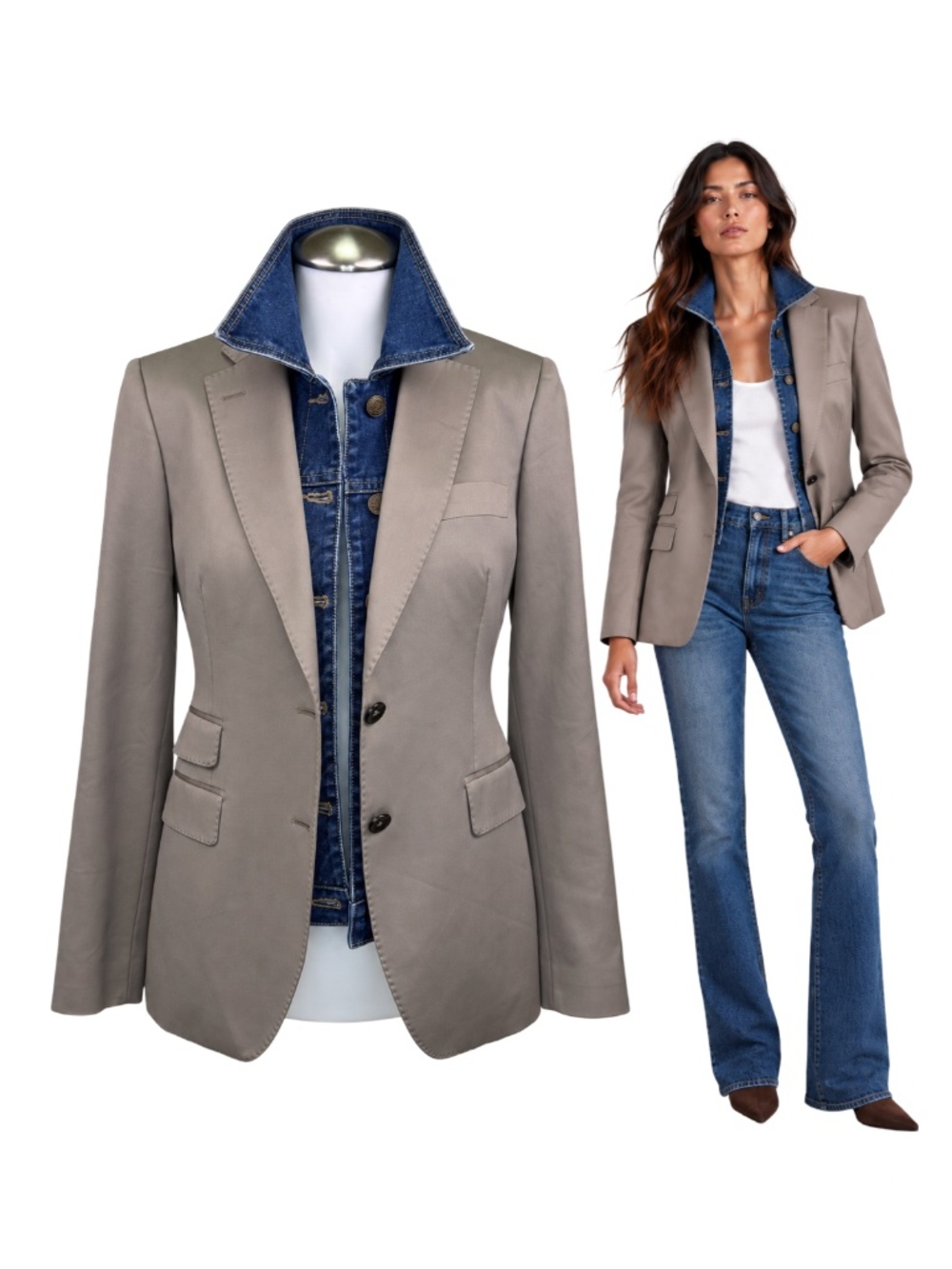 Size 6 Blazer Modified to Fit Veronica Beard & BRUNNE Dickeys
